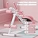 nawoefii ‌Ab Machine with LCD Data Display Screen, 5-Level Height Adjustable Abdominal Trainer, Thickened Foam Handle & Non-Slip Base, Full Body Workout Equipment for Home Gym Pink