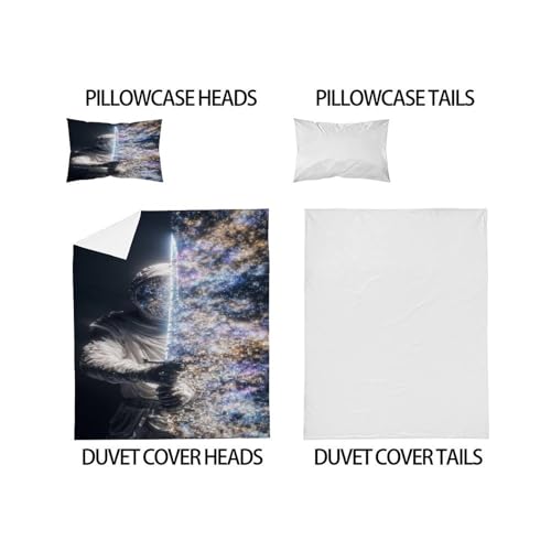 Housse de couette galaxie astronaute en microfibre ado