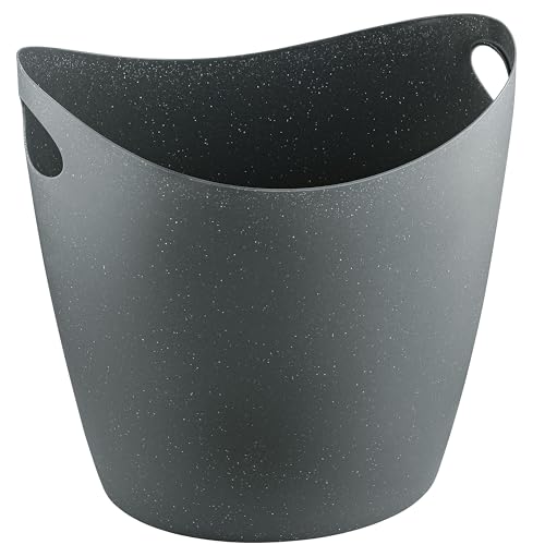 Koziol BOTTICHELLI L & XL Zuber 15 & 28 Liter | Wanne Wäschekorb Aufbewahrung | hochwertiger Kunststoff, robust, ineinander stapelbar | Haushalt Bad Küche Kinderzimmer (recycled ash grey, XL 28l)