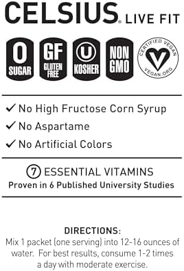 CELSIUS On The Go Strawberry Coconut, Sugar Free Energy Drink Mix (14 Sticks per Pack) — view 3