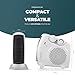 Fan Heater, 2 Heat Setting Adjustable Thermostat Portable and Compact Heater can use Upright or Flat Ideal For Small Rooms -Heater 2000W/2KW Fan Heater, 2 Heat Setting Adjustable Thermostat Portable and Compact Heater can use Upright or Flat Ideal For Small Rooms -Heater 2000W/2KW