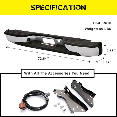 Labwork 6776774-984420 Rear Step Bumper Light Face Bar Steel Replacement thumb #1