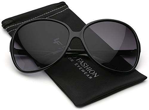 Oversized Round Frame Women's Butterfly Fashion Statement Sunglasses2