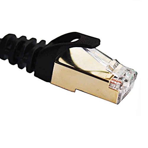 VANDESAIL Ethernet Cable, CAT7 Network Cable RJ45 High Speed STP LAN Cord for Laptop,PC,Router,Switch,Modem,PS4（16ft,Black,1pack