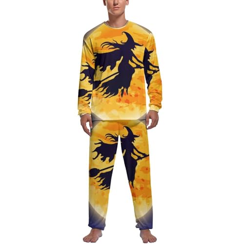 Pyjama homme manche longue Lune Sorcière pour des nuits douces et un confort absolu à la maison