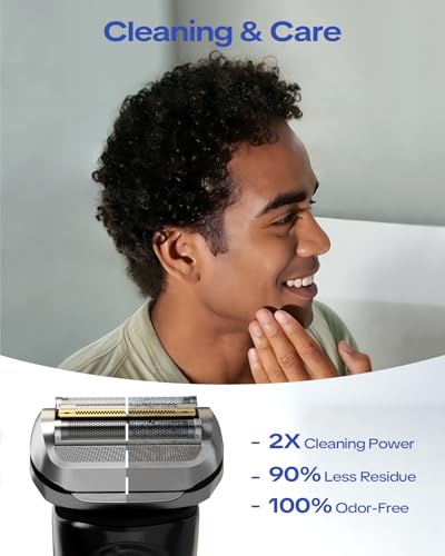 Image of 2026 New Reusable Cartridge with 3 Pack Cleaner Refill, 21 Month Supply Compatible with Braun CCR Clean & Renew, Eco-Friendly Shaver Cleaning and Care Solution Kit