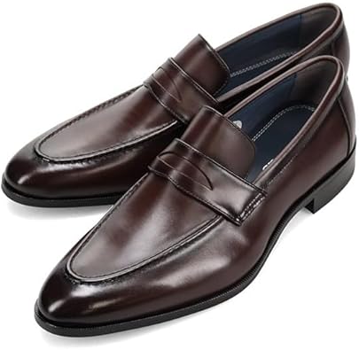 【madras】未使用品 マドラス ローファー ダークブラウン シボ革 日本製 かかとが踏める ビジネスシューズ 本革 マドラス madrasの通販