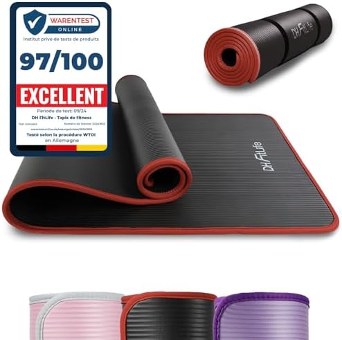 DH FitLife Tapis d'entraînement, fitness, yoga, gymnastique - 183...