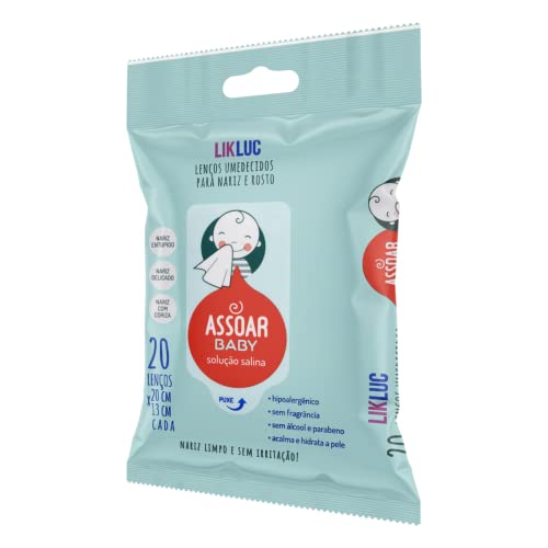 Kit 3 Lenços Umedecidos Assoar Baby c/Solução Salina Likluc