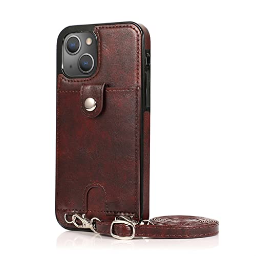 Étui de téléphone à bandoulière cuir iPhone 11 12 13 Pro Max X XR