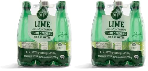 Image of Whole Foods Market, Organic Italian Lime Sparkling Mineral Water 12 Pack, 16.9 Fl Oz