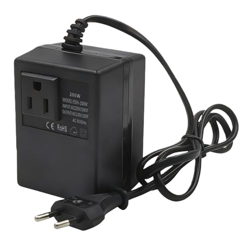 Convertitore Di Tensione,200W AC 220V A 110V Trasformatores Riduttore,Trasformatores Di Potenza,Trasformatore Di Tensione Per Caricare Cellulari,Luci dDi Natale,Rasoi,Ventilatori,Piccoli