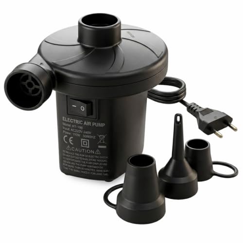 OcioDual Inflador Colchon Hinchable, Bomba para Inflar Piscina, Hinchador Colchon Hinchable, 240V AC Hinchador colchoneta, Inflador Electrico, Bomba de Aire Electrica