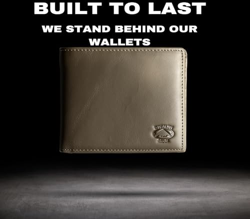 Image of Stealth Mode Leather Bifold Wallet for Men With ID Window and RFID Blocking