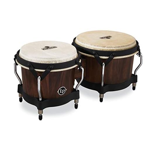 Latin Percussion Matador Whiskey Barrel Bongo Drum, 7-1/4 inch and 8-5/8 inch (M201-WB)