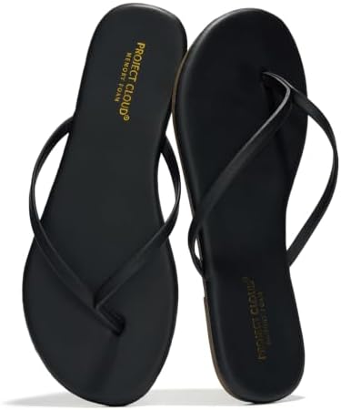 Project Cloud Flip Flops for Women Memory Foam Flats Sandals (Foundations)
