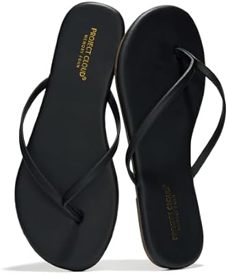 Project Cloud Flip Flops for Women Footwear- Lightweight and Memory Foam Insole Sandals for Women 2026 - Durable Non-Slip Beach Essentials Flats for Women Sandals (Foundations)