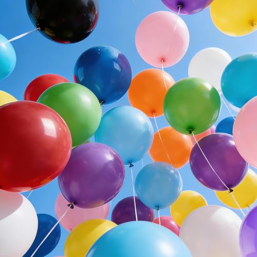 LOLStar Balloons Decorations，100 Pcs Assorted Colors Balloons 12 inch Latex Round Balloon Bulk for Arches/Garlands, Perfect for Birthday, Baby Shower, Wedding, Family, Rainbow, Pride Party Decor by LOLStar - Image 8