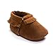 ABOZY Baby Boys Girls First Walkers Tassel Soft Non-Slip Crib Shoes Moccasin Sandal (12cm(6-12months), Style 2)