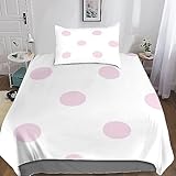  Poudre de Barbie Housse De Couettes Imprimée 3D 2 Pièces Housse De Rose Couette en Microfibre Couette Sets Fermeture Éclair Cachée pour Garçons Et Filles Single（135x200cm）