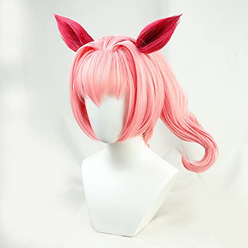 Cosplay Wig (Haru Urara) With tiger clip 45cm pink