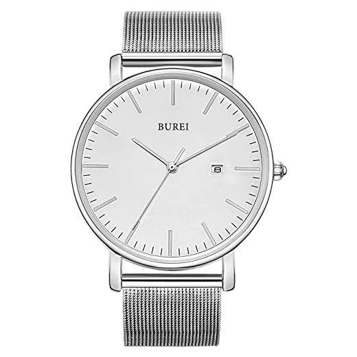 CSL - XXL Speed Gaming Mauspad Titanwolf Schwarz 350 x 250mm - XXL Mousepad - Tischunterlage Large Size - verbessert Präzision und Geschwindigkeit 4 BUREI Herren Uhren Ultra Dünne sliber Minimalistische Quartz mit Datumsanzeige