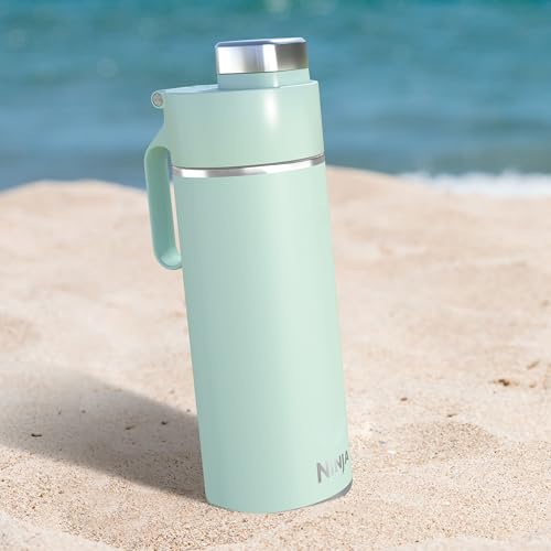Ninja Thirsti Wasserflasche/Thermobecher, 700ml, auslaufsicherer Deckel – Ansicht 2