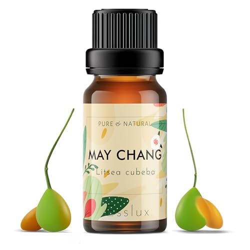 Image of Esslux May Chang Essential Oil | 100% Pure Litsea Cubeba Oil for Calm & Oil-Free Skin | Therapeutic Grade for Aromatherapy, Oily Skin & Clearing Congestion | Ideal for Diffusing or Topical Use, 10 ML