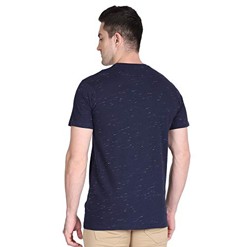 Image of Free Authority Black Widow Printed Regular Fit Blue Cotton Men's T-Shirt