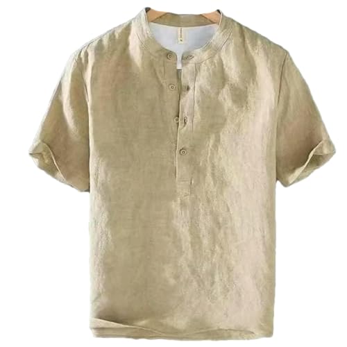 Chemise Henley en coton et lin homme : la douceur de l'été et la liberté des vacances