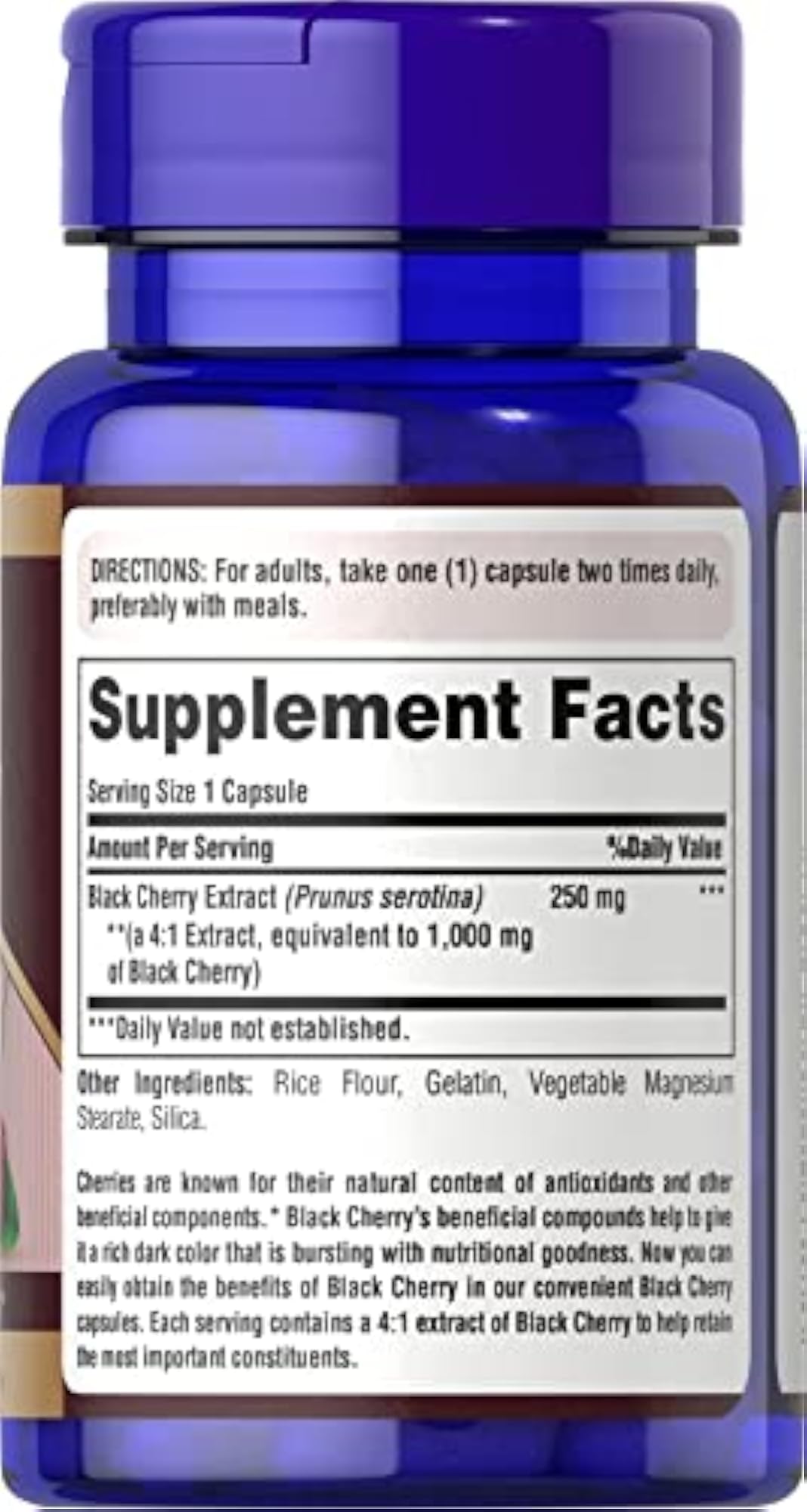 Puritan's Pride Cherry 1000 mg-100 Capsules