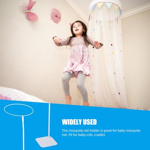 Support de filet pour lit de bébé en fer moderne réglable de 74,8 pouces