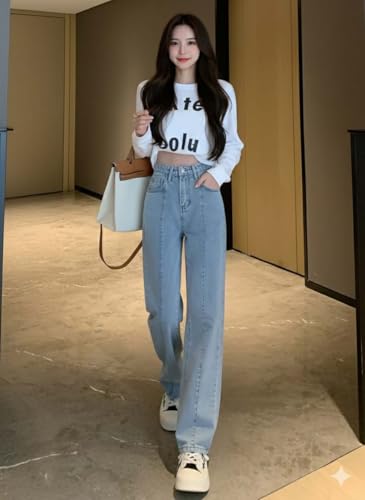 Image of KOTTY Womens High Waist Flared Fit Ankle Length Clean Look Denim Jeans