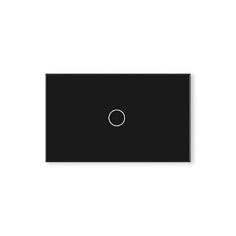 Smart Switch 4.65 2.83 1.34 Inches,Neutral Wire Optional,Glass Panel,2.4GHz Tuya/Smart Life App,Compatible with Alexa,110220V,Non-Dimmable,Black 1 Button