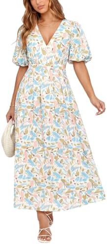 Women's Summer Floral Maxi Dress Spring Wedding Guest Dress 2026