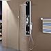 Produktbild vidaXL Duschpaneel Glas Schwarz Regendusche Badarmatur Duscharmatur Dusche