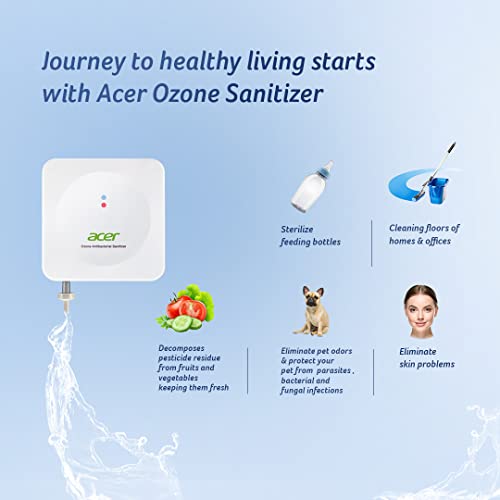 Image of Acer Ozone Antibacterial Sanitizer (eliminates 99% bacteria, removes 75% pesticides) water purifiier,White,WAS-00N0D