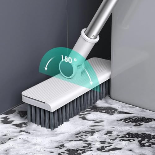 jileijar Besen- und Kehrschaufel-Set, Hausbesen zum Kehren, leichter Stahl, aufrechter Ständer, Kehrschaufel mit Stangen, Besen-Kombination – Bild 5