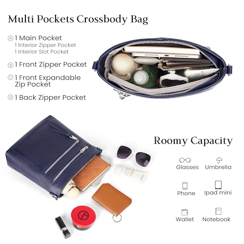 befen Genuine Leather Crossbody Bags for Women, Women's Lightweight Medium Crossbody Shoulder Purses Handbags3