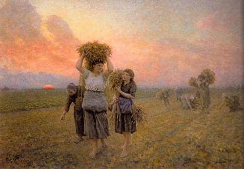 Peinture sur toile haut de gamme de l'œuvre d'art Jules Breton 60x90