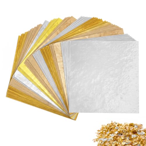Láminas de Oro de Imitación, Pan de Oro para Manualidades y Decoración