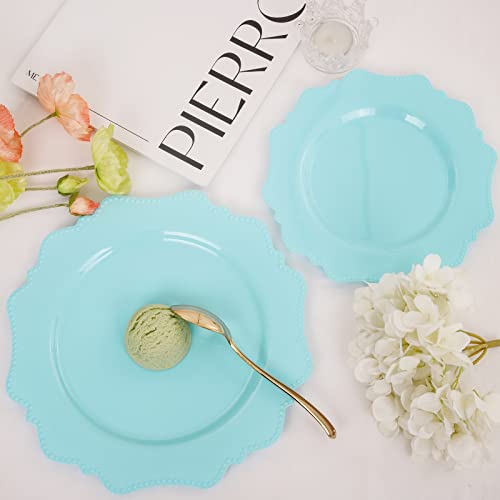 Colosus Disposable Plastic Plates 60Pcs, Light Baby Blue Party Plates, Heavy Duty 30 Dinner Plate 10.5” And 30 Salad/Dessert Plate 8.25” #TOP4