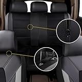 LXBSXY Leather Car Seat Covers Full Set For Dacia Jogger 2022-2024, Waterproof PU Leather, Airbag Compatible, Auto Accessories, Black-Gray - Image 4