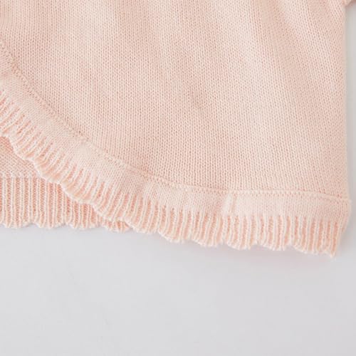 Girls Cardigan Knit Long Sleeve Cropped Open Front Button Sweater Cute School Uniform Back to School Clothes Size 10-124