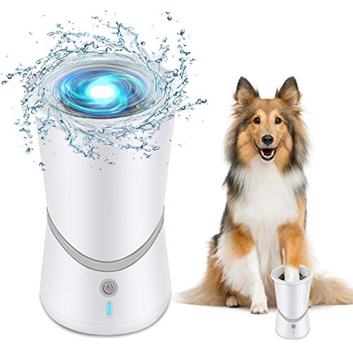 MASALING Dog Paw Cleaner Electric, 2021 Newest Automatic Dog Paw Washer with Soft Silicone, Pet Foot Cleaning Brush for Dog Mud Paw