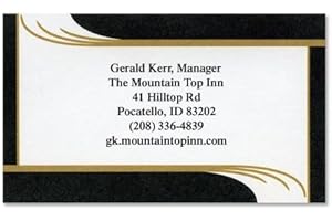 Personalized Calling Cards for Graduations and Gifts: Onyx Custom Printed Business Cards