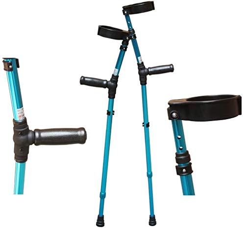 Canes Unterarmkrücken (1 Paar), leichte Armmanschettenkrücke, verstellbar, ergonomischer, bequemer Handgelenkgriff, für Männer/Frauen mit Komfortgriff