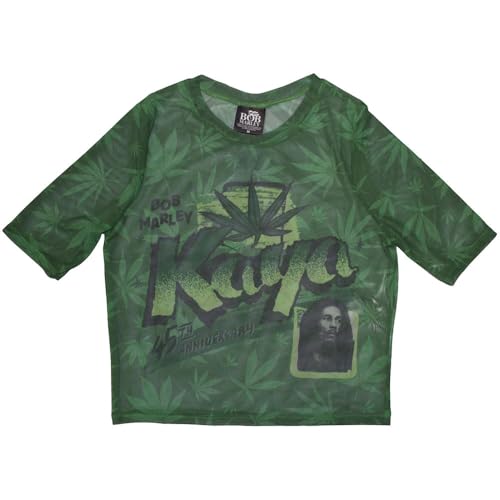 Bob Marley Kaya Mesh Crop Top haut court en résille imprimée