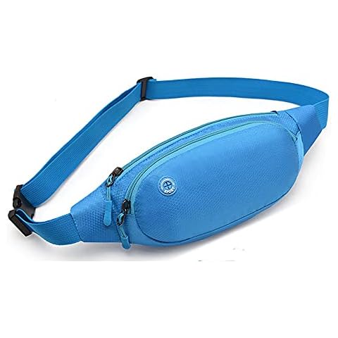 Pistep Fanny Packs for Women Men Waterproof Waist Bag Pack Hip Bag with Adjustable Belt for Running, Hiking and Travel (BLUE) Cover