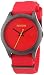 NIXON Men's Quartz Black Ion-Plated Stainless Steel and Nylon Casual Watch, Color:Red (Model: A348-1600)